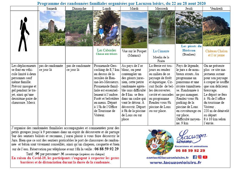Agenda des sorties